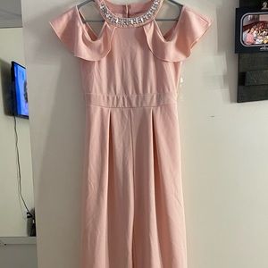 formal pink jumpsuit
